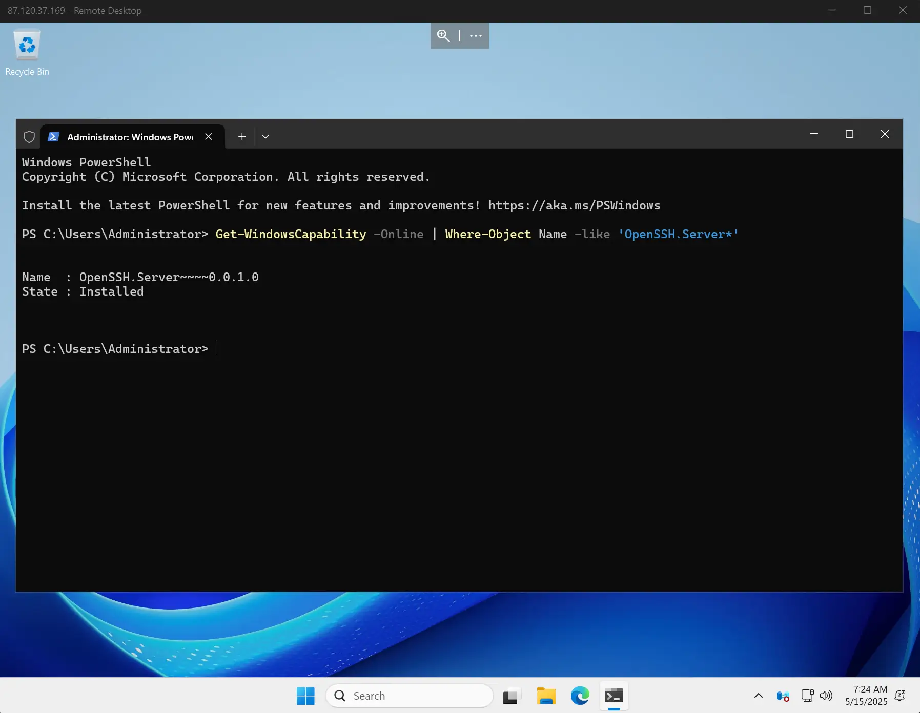 powershell installed