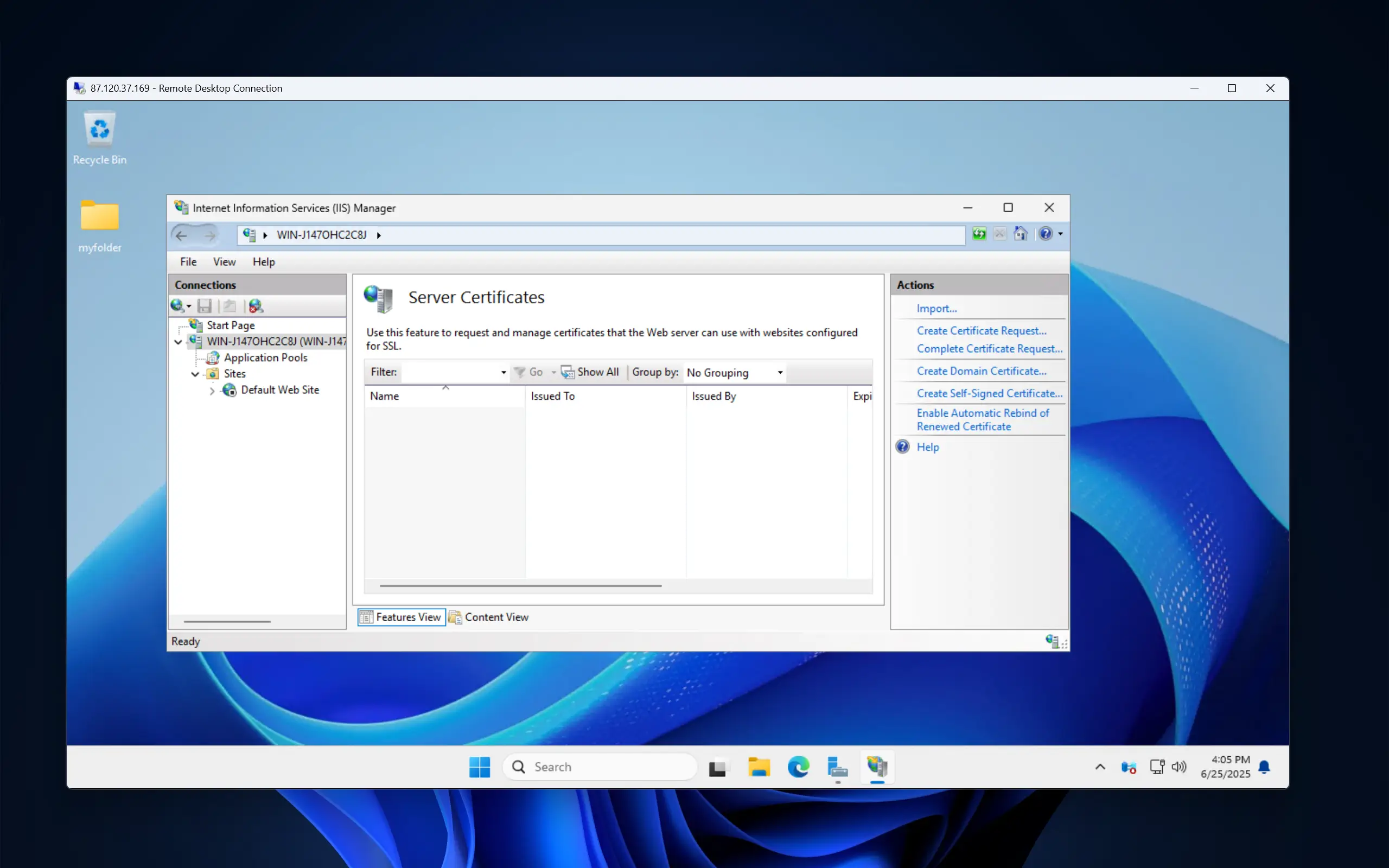 server certificates
