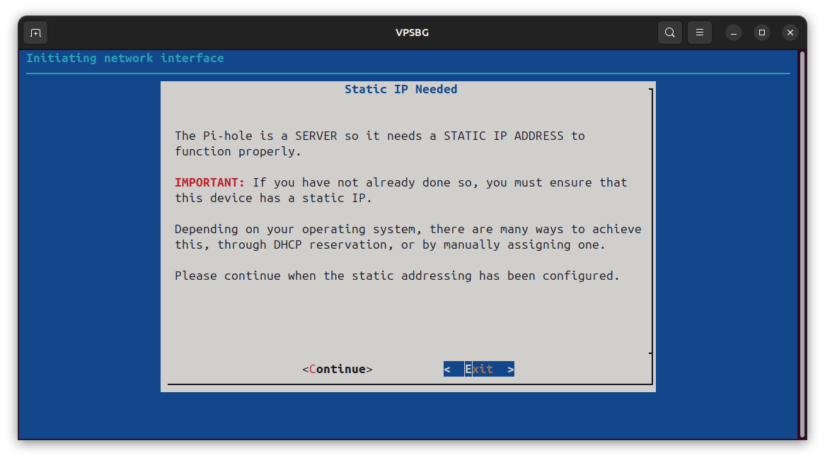 static IP needed