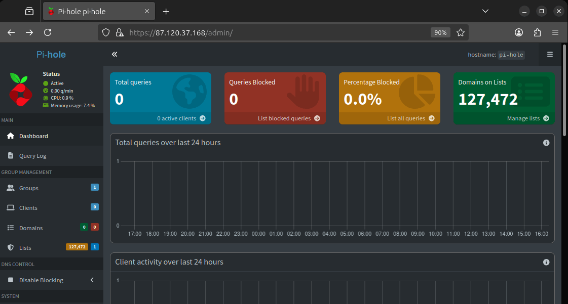 pihole interface