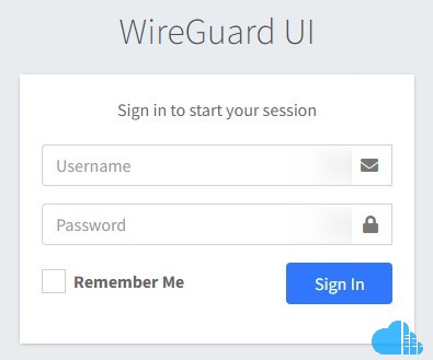 log into your WireGuard server's control panel